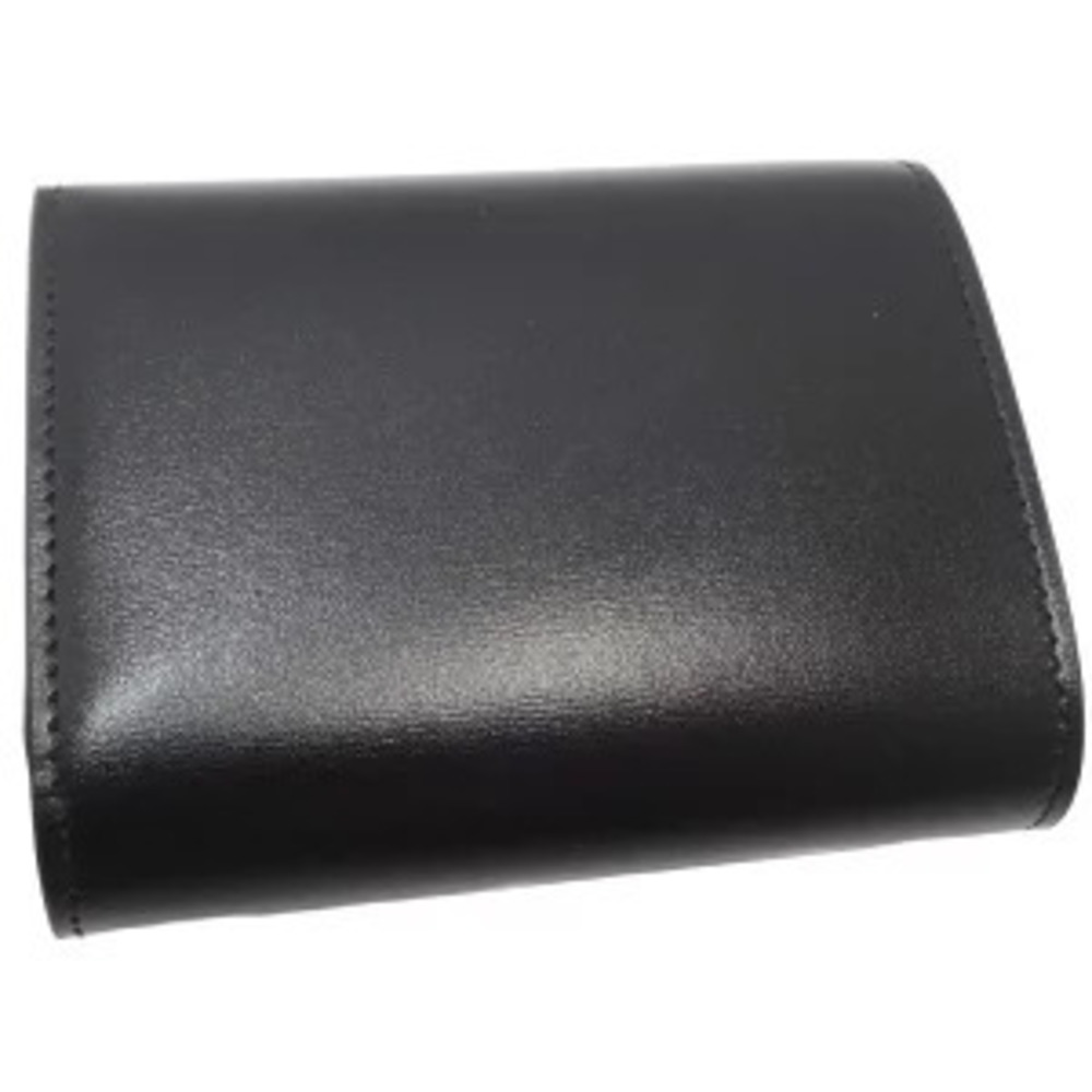 CELINE Wallet Tri fold Triomphe Leather Black - Picture 2 of 8
